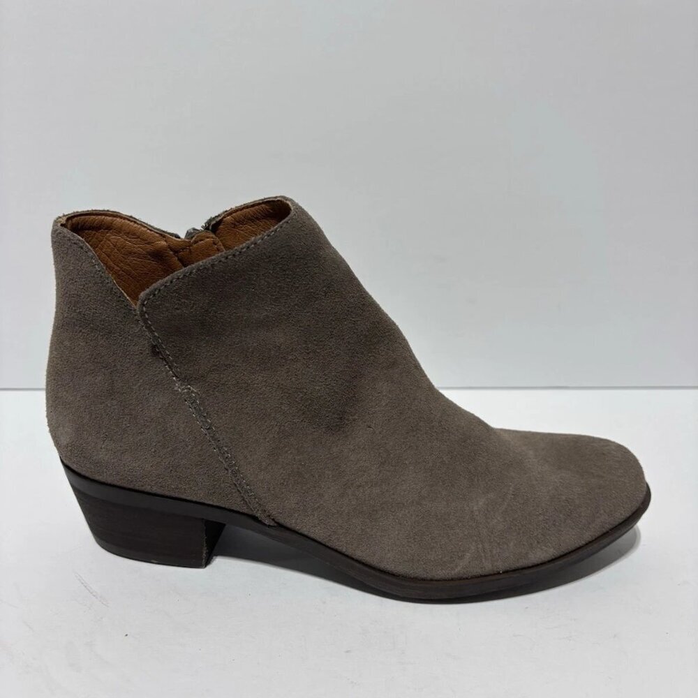 Lucky Brand Women’s Banterr, Grey Suede Ankle Booties, Size 8 M